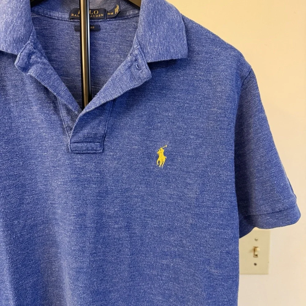 Polo Ralph Lauren Polo Shirt Blue Short Sleeve Sz Medium